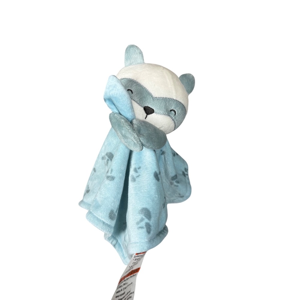Modern Moments Gerber Raccoon Security Blanket Blue Mushroom Good WM238223RA